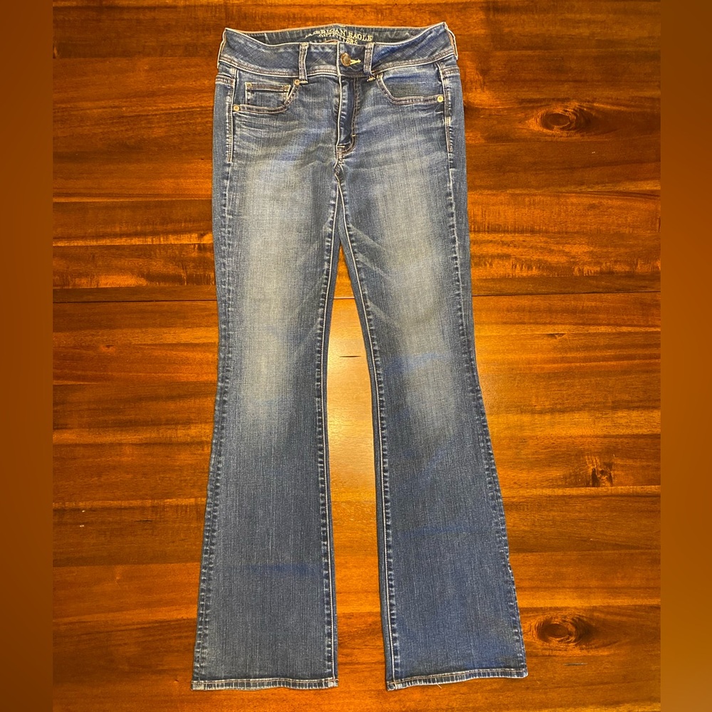 Women’s American Eagle Super Stretch Kick Boot Jeans Size 6L